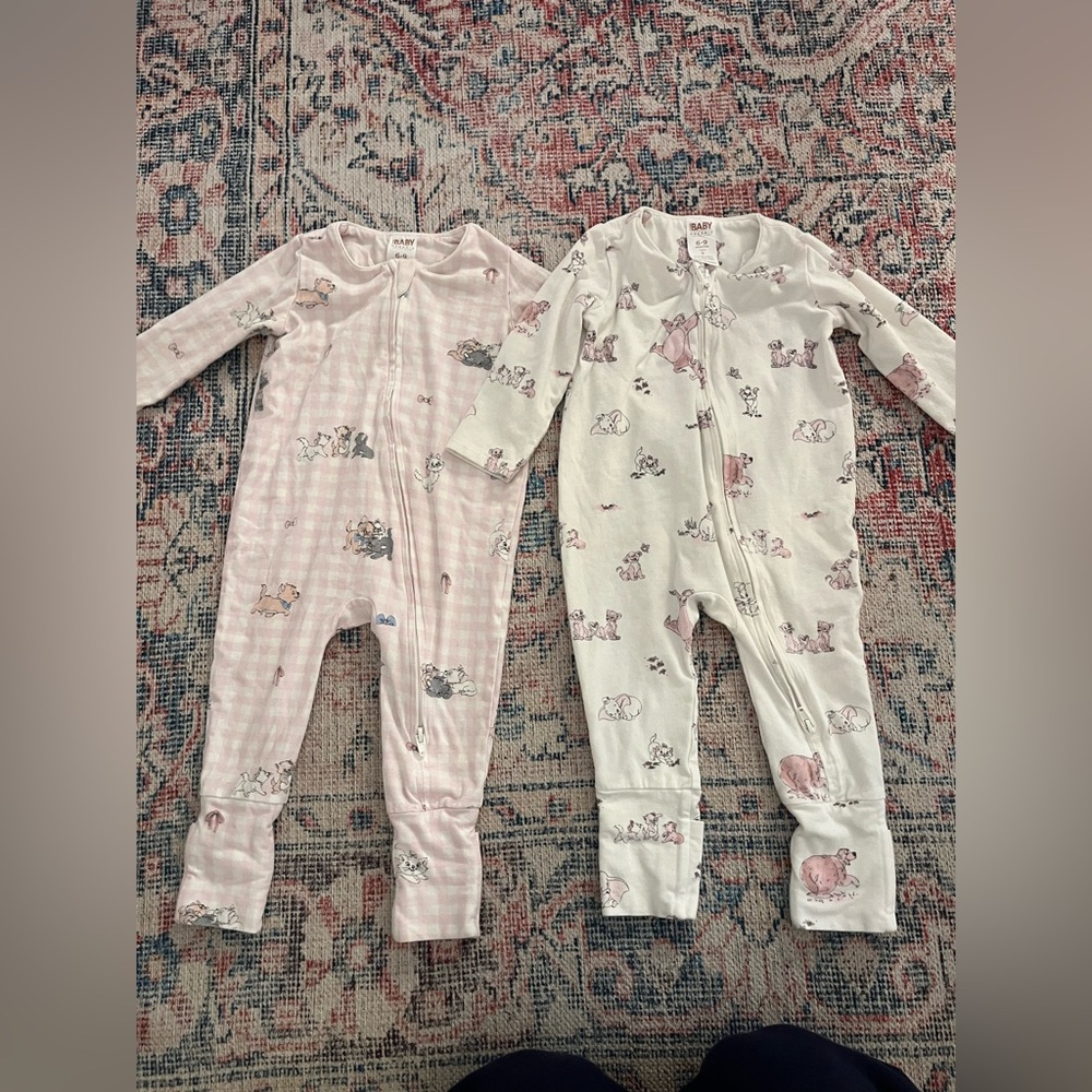 Cotton On Disney Baby girl organic cotton blend pajamas aristocrats 6-9 months